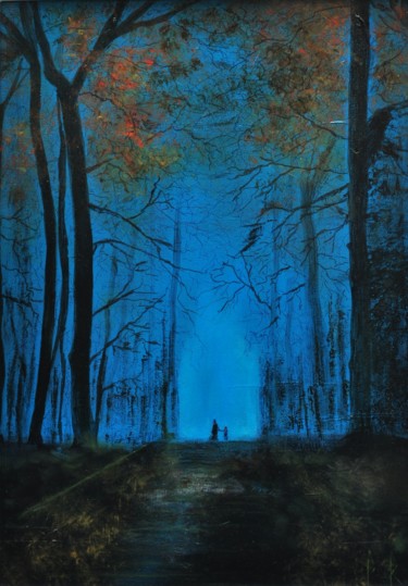 Peinture intitulée "Promenade" par Bernon, Œuvre d'art originale, Acrylique
