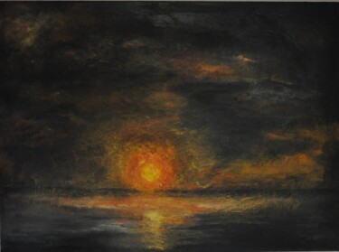 Painting titled "L'aurore" by Bernon, Original Artwork, Acrylic