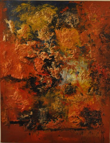 Peinture intitulée "Eruption" par Bernon, Œuvre d'art originale, Acrylique