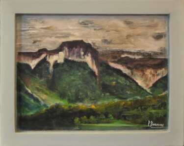 Painting titled "paysage" by Bernon, Original Artwork, Acrylic