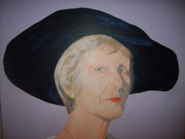 Peinture intitulée "La dame au chapeau" par Patrick Bigeon, Œuvre d'art originale, Acrylique