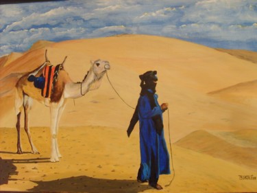 Painting titled "Touareg." by Patrick Bigeon, Original Artwork, Acrylic