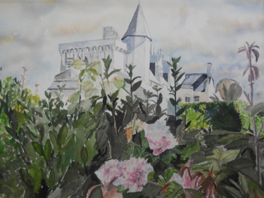 Painting titled "Chateau de Montsore…" by Patrick Bigeon, Original Artwork, Watercolor