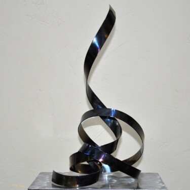 Sculpture intitulée "Courbe entrelacée 1" par Patrick Blandin, Œuvre d'art originale, Acier inoxydable