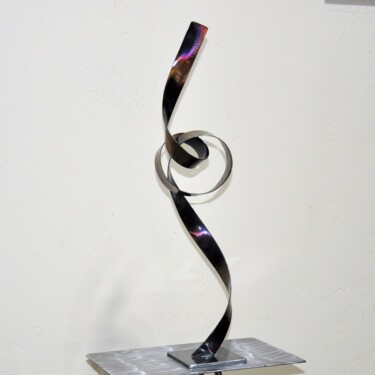 Sculpture intitulée "Noeud perché" par Patrick Blandin, Œuvre d'art originale, Acier inoxydable