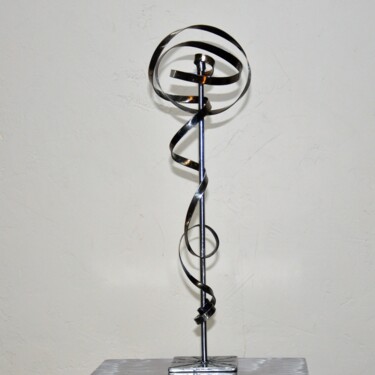 Sculpture titled "Aurore manufacturée" by Patrick Blandin, Original Artwork, Metals
