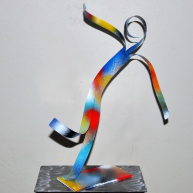 Sculpture titled "Arlequin" by Patrick Blandin, Original Artwork, Metals