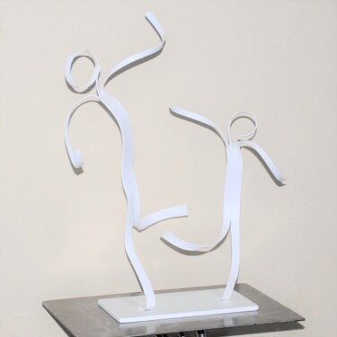 Sculpture titled "Ataraxie monochroma…" by Patrick Blandin, Original Artwork, Metals