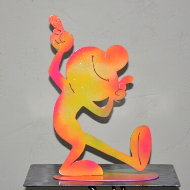 Skulptur mit dem Titel "Personnage en métal…" von Patrick Blandin, Original-Kunstwerk, Edelstahl