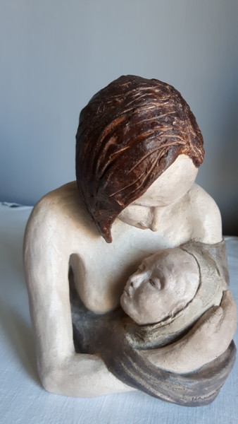 Sculpture intitulée "Le repos" par Patrick Bonnet, Œuvre d'art originale, Céramique