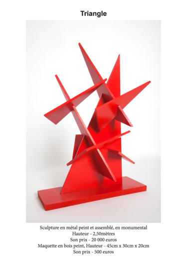 Sculpture intitulée "Triangle" par Patrick Boutillier De St André, Œuvre d'art originale, Métaux