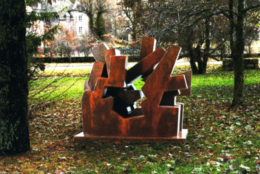 Sculpture titled "Architecture en mou…" by Patrick Boutillier De St André, Original Artwork, Metals