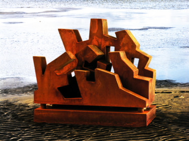 Sculpture titled "Architecture en mou…" by Patrick Boutillier De St André, Original Artwork, Metals