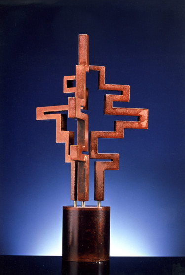 Skulptur mit dem Titel "Angles Vifs" von Patrick Boutillier De St André, Original-Kunstwerk, Metalle