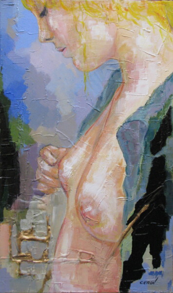 Painting titled "Flavia" by Patrick Ceron, Original Artwork, Acrylic