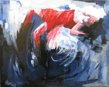Malarstwo zatytułowany „tourbillon” autorstwa Patrick Ceron, Oryginalna praca, Akryl Zamontowany na Drewniana rama noszy