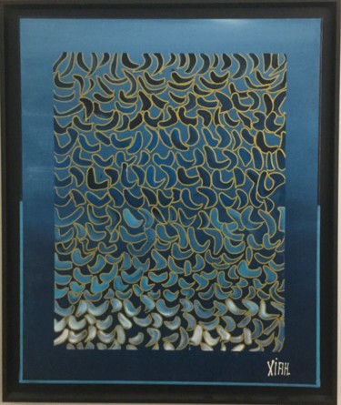 Painting titled "Volutes" by Xiah, Original Artwork, Acrylic