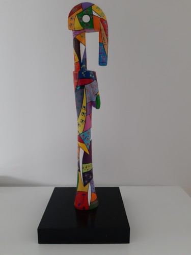 Sculpture titled "sa robe à tourniquet" by Patrick Chaneac, Original Artwork, Acrylic
