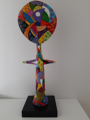 Escultura intitulada "Aux longues aiguill…" por Patrick Chaneac, Obras de arte originais, Acrílico