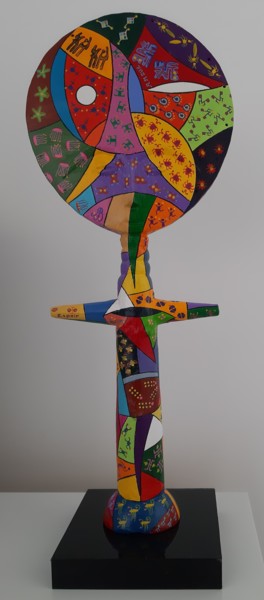 Sculpture titled "La palette de son g…" by Patrick Chaneac, Original Artwork, Acrylic