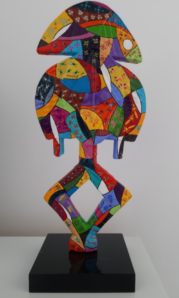 Skulptur mit dem Titel "Tissage ophidien" von Patrick Chaneac, Original-Kunstwerk, Acryl