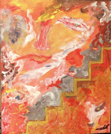 Peinture intitulée "Escalade" par Patrick Codant, Œuvre d'art originale