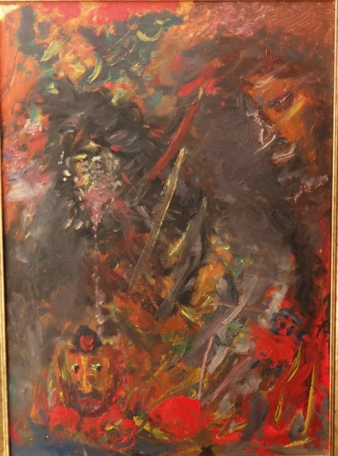Painting titled "Les dieux" by Patrick Codant, Original Artwork