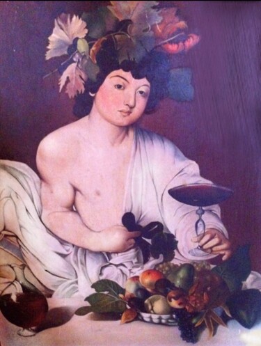 Painting titled "COPIE DU BACCHUS DE…" by Patrick Couvet, Original Artwork, Oil