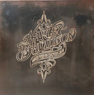 Gravures & estampes intitulée "Logo Harley 3" par Patrick Cros, Œuvre d'art originale, Gravure