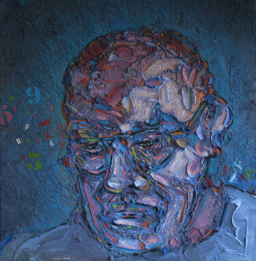 Painting titled "autoportrait" by Patrick Danion (spasp), Original Artwork, Acrylic