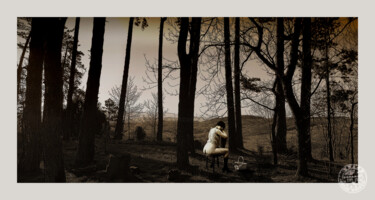 Digital Arts με τίτλο "Femme dans la forêt." από Patrick Danion (spasp), Αυθεντικά έργα τέχνης
