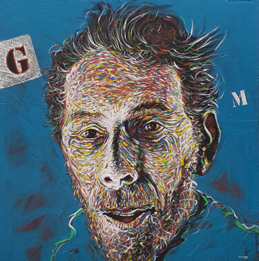 제목이 "Portrait de Gilles…"인 미술작품 Patrick Danion (spasp)로, 원작, 아크릴 기타 단단한 패널에 장착됨