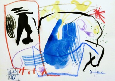 「Le Sud Nino!」というタイトルの絵画 Patrick Debyによって, オリジナルのアートワーク, グワッシュ水彩画