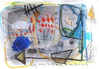 Zeichnungen mit dem Titel "Nous avons la mémoi…" von Patrick Deby, Original-Kunstwerk, Acryl