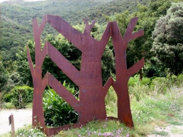 Sculpture titled "arbres" by Patrick Desombre, Original Artwork, Metals