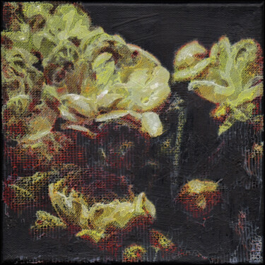 Peinture intitulée "Fleurs 2" par Dx, Œuvre d'art originale, Acrylique