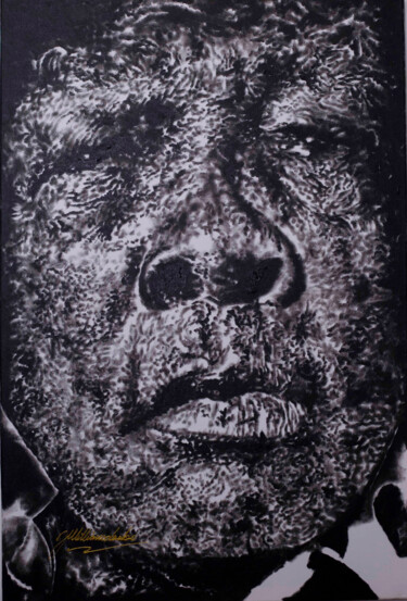 Painting titled "black age series" by Patrick Dodoo, Original Artwork, Acrylic