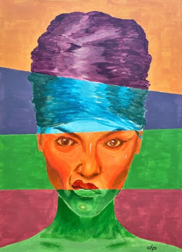 Картина под названием "Portrait Pop'Art" - Patrick Dugué, Подлинное произведение искусства, Акрил