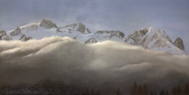 Картина под названием "Glacier des Grands,…" - Patrick Egger, Подлинное произведение искусства, Акрил Установлен на Деревянн…