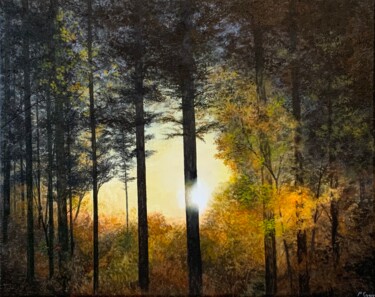 Pintura intitulada "Irruption lumineuse…" por Patrick Egger, Obras de arte originais, Acrílico Montado em Armação em madeira