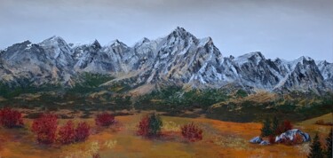 Peinture intitulée "Au cœur des Alpes" par Patrick Egger, Œuvre d'art originale, Acrylique Monté sur Châssis en bois