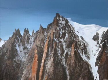 Malerei mit dem Titel "Mt Blanc du Tacul e…" von Patrick Egger, Original-Kunstwerk, Acryl Auf Keilrahmen aus Holz montiert