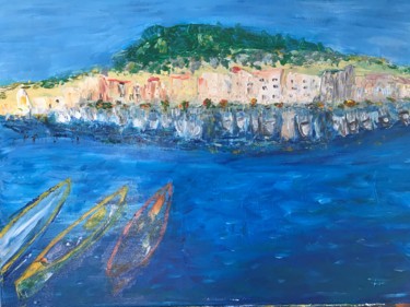 Painting titled "Barques" by Patrick Gianina, Original Artwork, Acrylic
