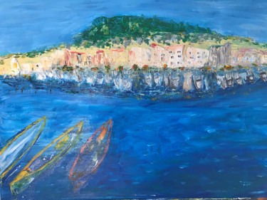 Peinture intitulée "Barques" par Patrick Gianina, Œuvre d'art originale, Acrylique