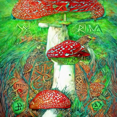 Digital Arts titled "Amanita Muscaria" by Patrick Hager, Original Artwork, 2D Digital Work