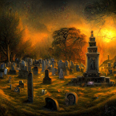 Digital Arts με τίτλο "Graveyard" από Patrick Hager, Αυθεντικά έργα τέχνης, 2D ψηφιακή εργασία