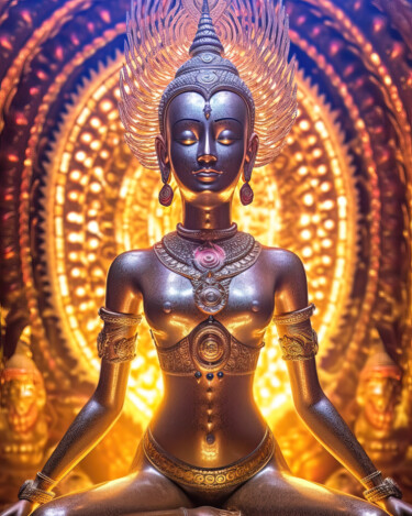 Digital Arts titled "Prajñā Shakti" by Patrick Hager, Original Artwork, AI generated image