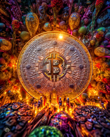 Arte digital titulada "Bitcoin Pizza Day 2…" por Patrick Hager, Obra de arte original, Imagen generada por IA