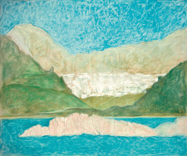 Malerei mit dem Titel "Marmorinsel" von Patrick Huber, Original-Kunstwerk, Pastell