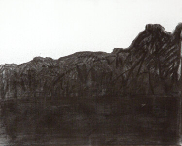 Drawing titled "Berg (Corona Zeichn…" by Patrick Huber, Original Artwork, Charcoal